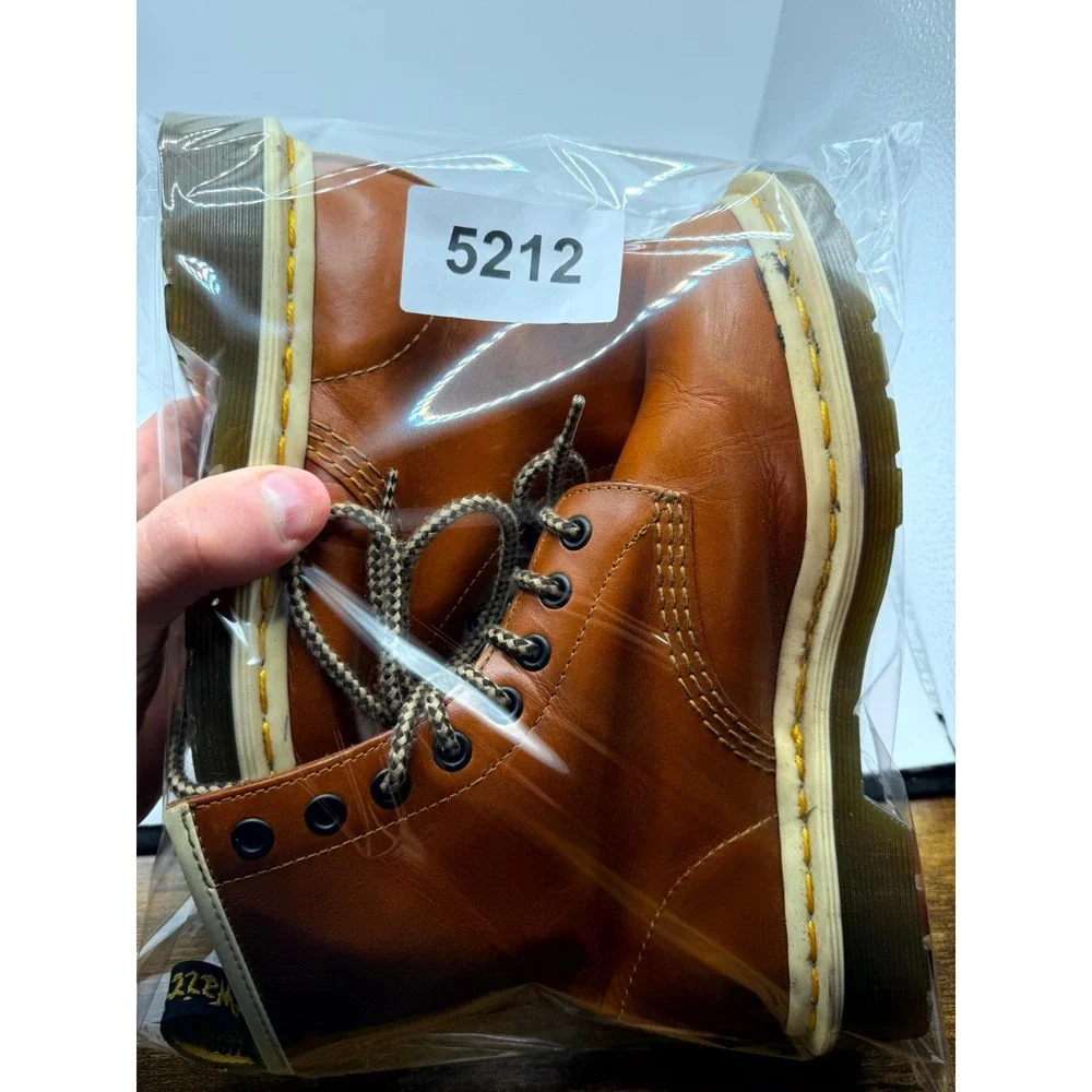 Dr. Martens 1460 Analine Womens 6 Us Combat Oak Leather Lace Up Ankle Boots